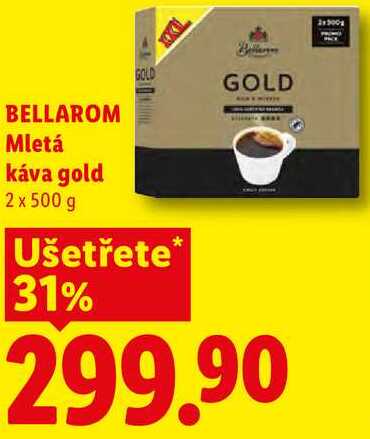 BELLAROM Mletá káva gold, 2 x 500 g