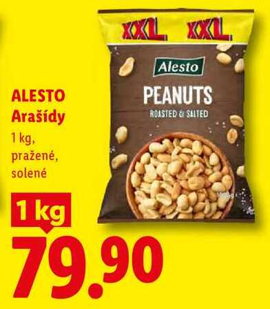 ALESTO Arašídy, 1 kg, pražené, solené