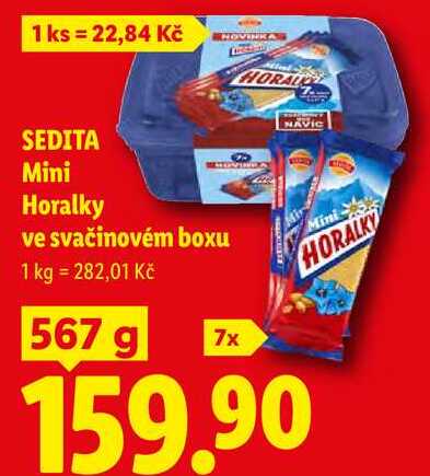 SEDITA Mini Horalky ve svačinovém boxu, 567 g HORALKY 