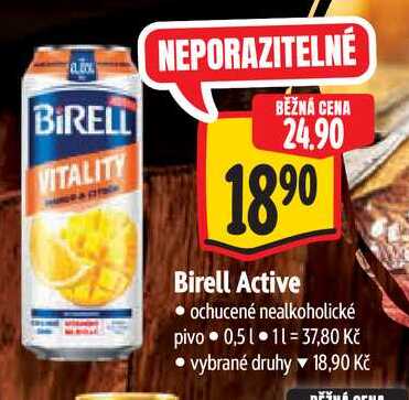   Birell Active  ochucené nealkoholické pivo 0,51  
