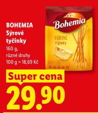 BOHEMIA Sýrové tyčinky, 160 g, různé druhy