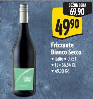 Frizzante Bianco Secco, 0,75 l