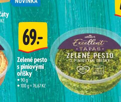 Zelené pesto s piniovými oříšky 90g