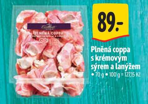 Plněná coppa s krémovým sýrem a lanýžem 70 g