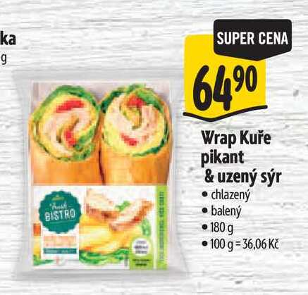 Wrap Kuře pikant & uzený sýr 180 g