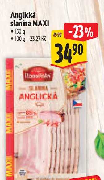 Anglická slanina MAXI 150 g