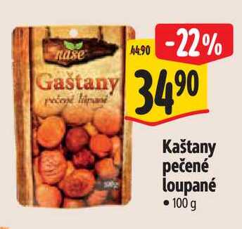 Kaštany pečené loupané, 100 g