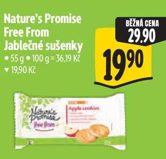 Nature's Promise Free From Jablečné sušenky, 55 g
