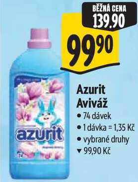 Azurit Aviváž, 74 dávek