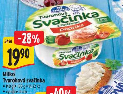 Milko Tvarohová svačinka, 140 g
