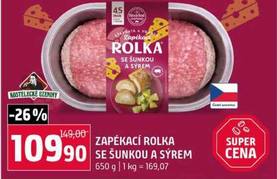 ZAPÉKACÍ ROLKA SE SUNKOU A SYREM 650 g