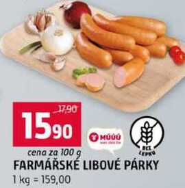 FARMÁŘSKÉ LIBOVÉ PÁRKY 100g