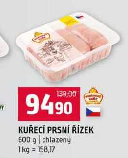 KUŘECÍ PRSNÍ ŘÍZEK 600 g chlazený
