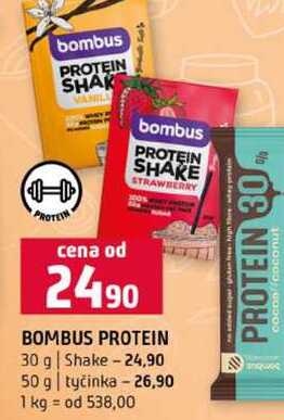 BOMBUS PROTEIN 30 g Shake 50 g tyčinka