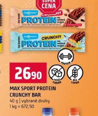 MAX SPORT PROTEIN CRUNCHY BAR 40 g vybrané druhy