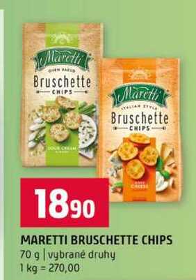MARETTI BRUSCHETTE CHIPS 70 g vybrané druhy