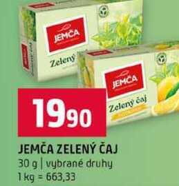 JEMČA ZELENÝ ČAJ 30 g vybrané druhy