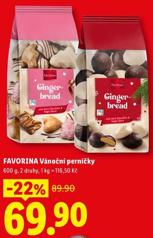 FAVORINA Vánoční perníčky, 600 g 