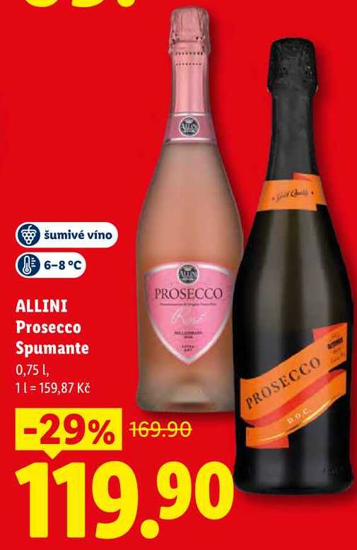 ALLINI Prosecco Spumante, 0,75 l