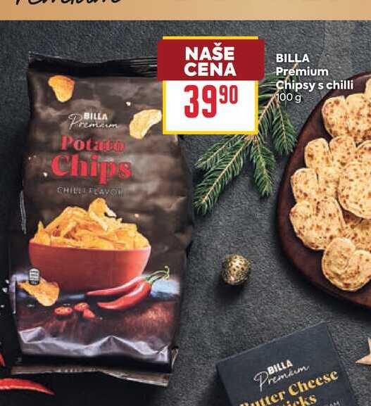 BILLA Premium Chipsy s chilli 100 g