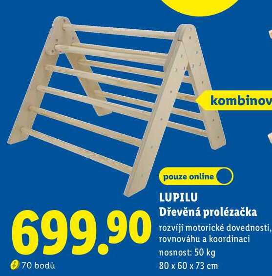 LUPILU Dřevěná prolézačka