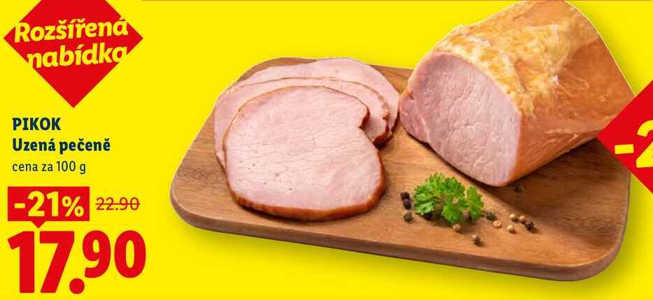 PIKOK Uzená pečeně, cena za 100 g
