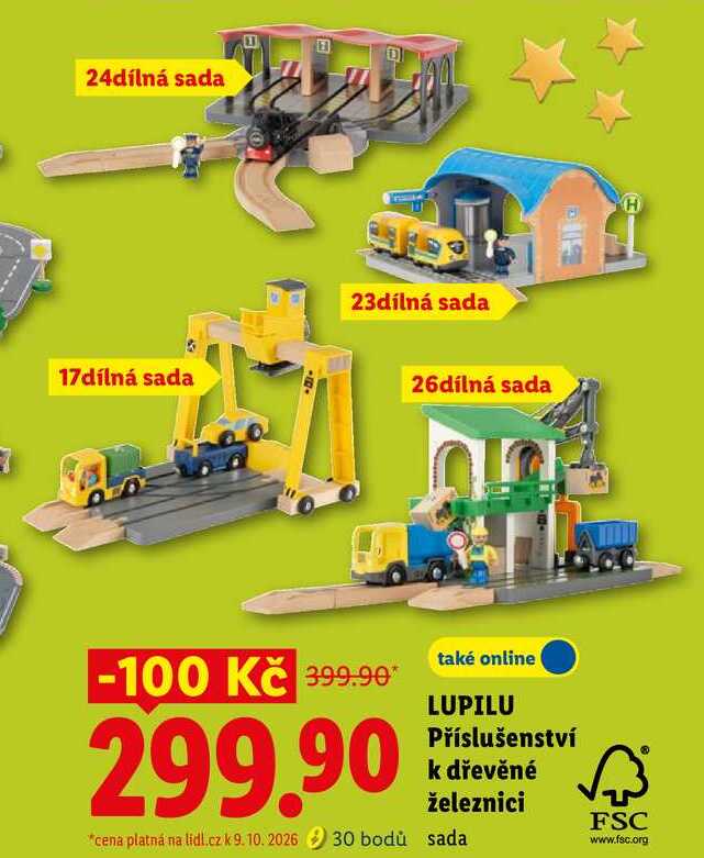 LUPILU Příslušenství k dřevěné železnici 
