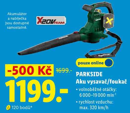 PARKSIDE Aku vysavač/foukač
