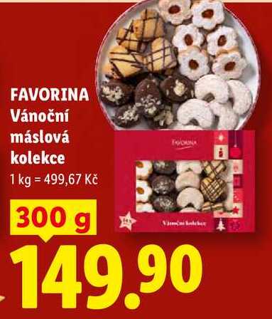 FAVORINA Vánoční máslová kolekce, 300 g  