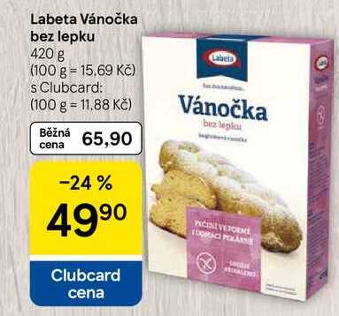 Labeta Vánočka bez lepku, 420 g 