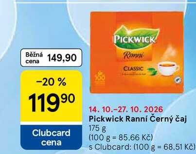 Pickwick Ranní Černý čaj, 175 g