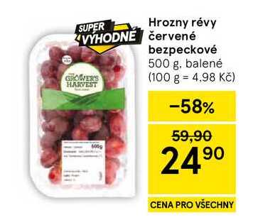 Hrozny révy červené bezpeckové, 500 g 