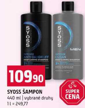 SYOSS ŠAMPON 440 ml vybrané druhy