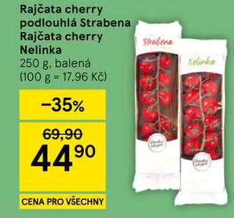 Rajčata cherry podlouhlá Strabena, 250 g, balená