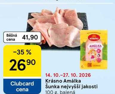 Krásno Amálka Šunka nejvyšší jakosti, 100 g