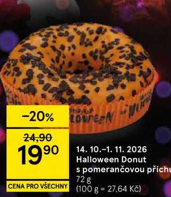 Halloween Donut s pomerančovou příchuť, 72 g