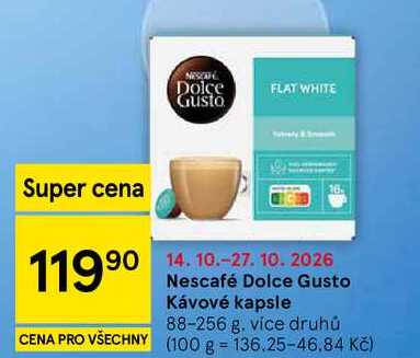 Nescafé Dolce Gusto Kávové kapsle, 88-256 g, více druhů