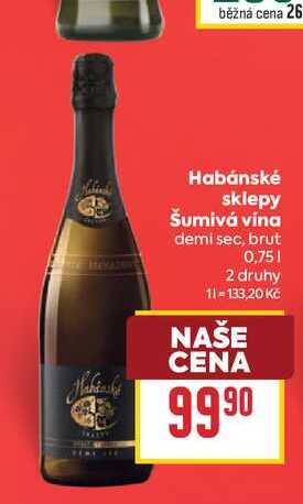 Habánské sklepy Šumivá vína demi sec, brut 0,75l