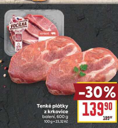 Tenké plátky z krkovice balení, 600 g