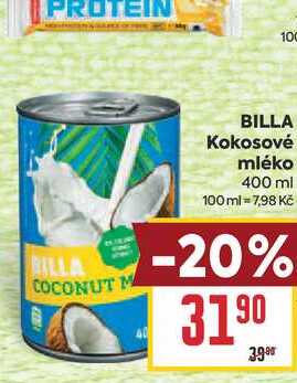 BILLA Kokosové mléko 400 ml 