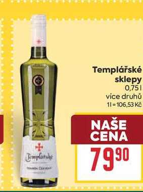 Templářské sklepy 0,75l