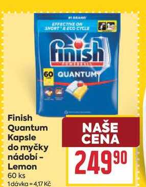 Finish Quantum Kapsle do myčky nádobí - Lemon 60 ks