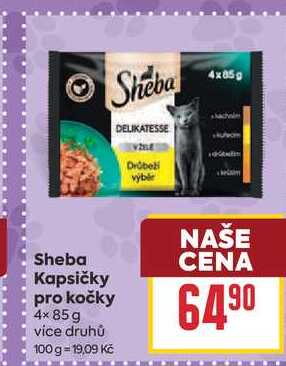 Sheba Kapsičky pro kočky 4x85g 