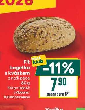 Fit bagetka s kváskem z naší pece 80 g 