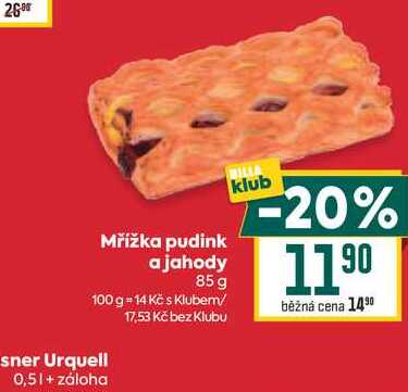 Mřížka pudink a jahody 85 g