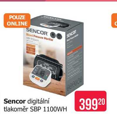 Sencor digitální tlakoměr SBP 1100WH