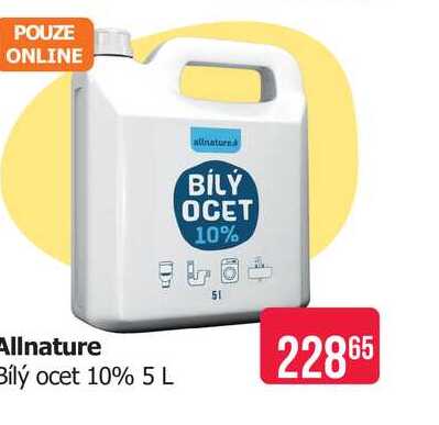 Allnature Bílý ocet 10% 5 L