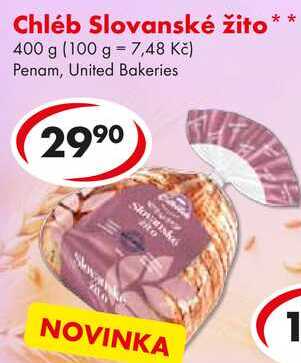 Chléb Slovanské žito, 400 g 