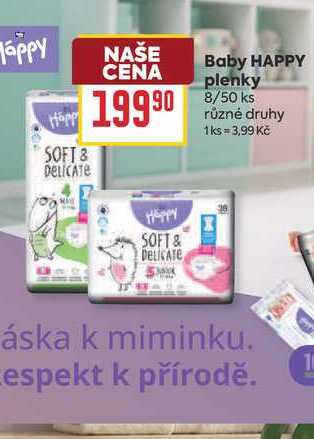 Baby HAPPY plenky 8/50 ks