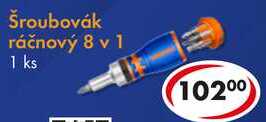 Šroubovák ráčnový 8 v 1